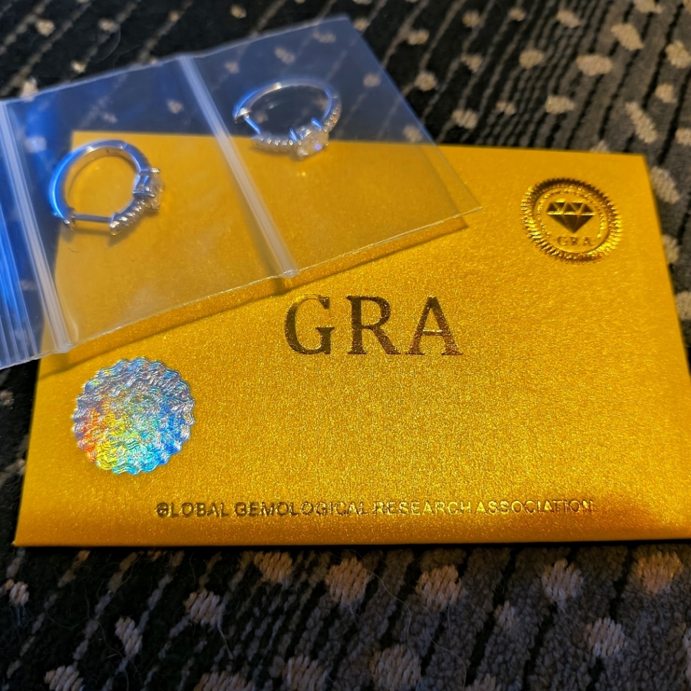 Moissanite Earrings with GRA Certificate